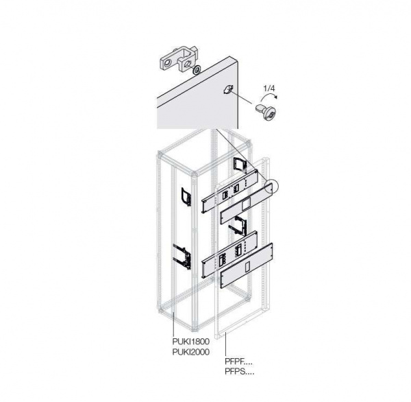 купить Комплект горизонт. T6 3/4P FIX поворот. рук. W=800мм ABB 1STQ007888A0000