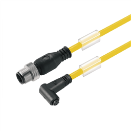 купить 1093150500 Weidmueller Sensor-actuator Cable (assembled) / Sensor-actuator Cable (assembled), Connecting line, M12 / M8, No. of poles: 3, Cable length: 5 m, pin, straight - socket, 90°