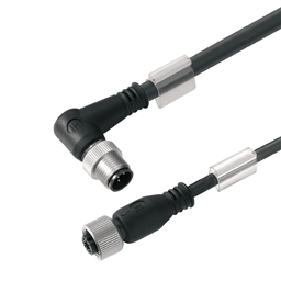 купить 1071990150 Weidmueller Sensor-actuator Cable (assembled) / Sensor-actuator Cable (assembled), Connecting line, M12 / M12, No. of poles: 4, Cable length: 1.5 m, pin, angled - bush straight