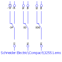 купить 32551 Schneider Electric auxiliary contact / 1 OC + 1 SD + 1 SDE communicating