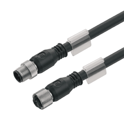 купить 1785100100 Weidmueller Copper data cable (Assembled) / Copper data cable (Assembled), Connecting line, No. of poles: 2, Cable length: 1 m, pin, straight - socket, straight