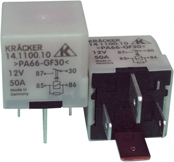 купить Kraecker 14.1100.10 Kfz-Relais 12 V/DC 40 A 1 Schli