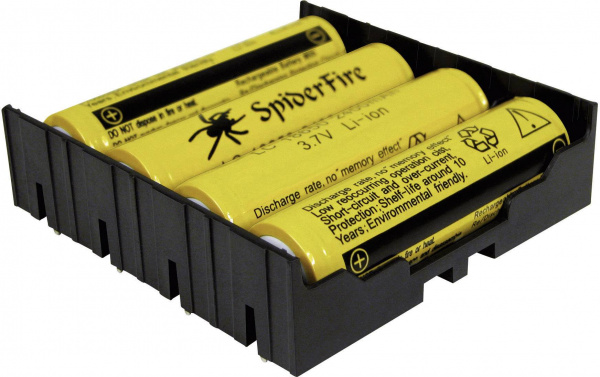 купить MPD BK-18650-PC8 Batteriehalter 4x 18650 Durchstec