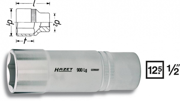 купить Hazet  900LG-12 Aussen-Sechskant Steckschluesseleins