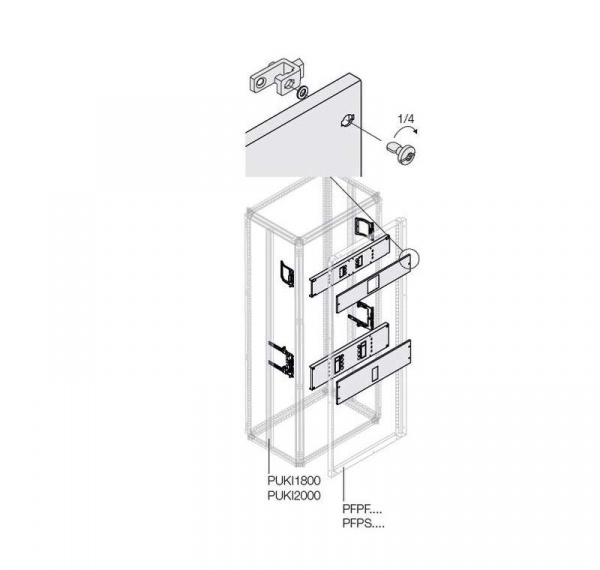 купить Комплект горизонт. уст. XT2 3P FIX W=400мм ABB 1STQ007771A0000