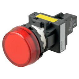 купить M22N-BC-TRA-RE Omron Indicator (Cylindrical 22-dia.), Cylindrical type (22/25 mm dia.), Resin flat sculpture type, Lighted, LED, Red, 200 VAC, Screw terminal (M3.5), IP66