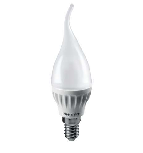 купить Лампа светодиодная 61 131 OLL-FC37-6-230-6.5K-E14-FR 6Вт свеча 6500К холод. бел. E14 480лм 230В ОНЛАЙТ 61131