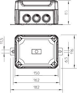 купить Коробка распр. огнестойкая с жесткой крышкой T160ED 16-5 AS OBO 7205626