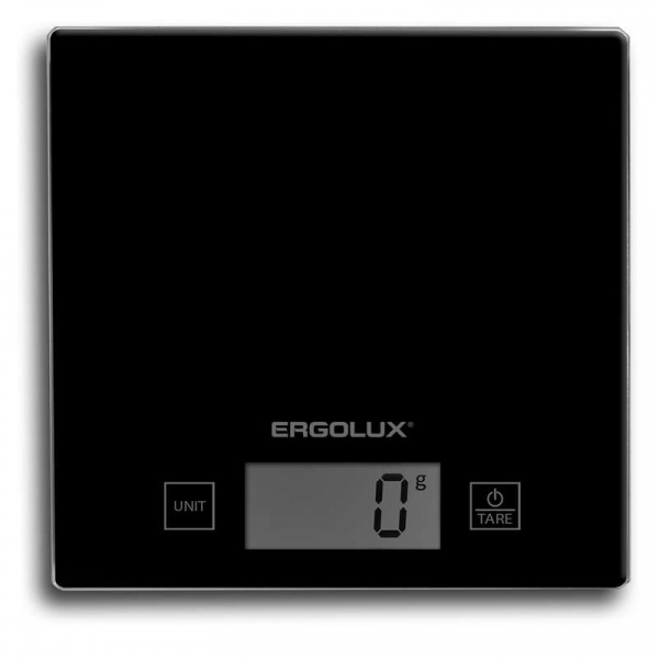купить Весы кухонные ELX-SK01-С02 до 5кг 150х150мм черн. Ergolux 13598