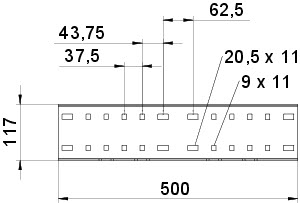 купить Соединитель продольный 110х500 WRVL 110 VA4571 OBO 6091234