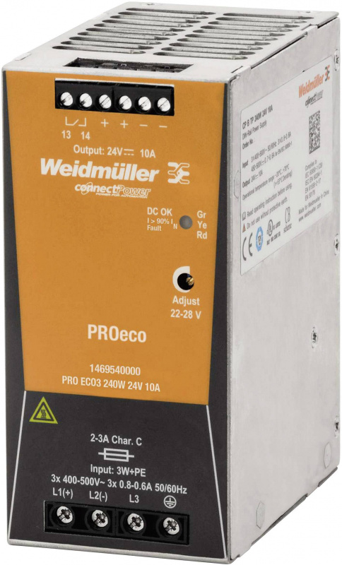 купить Weidmueller PRO ECO3 240W 24V 10A Hutschienen-Netzt