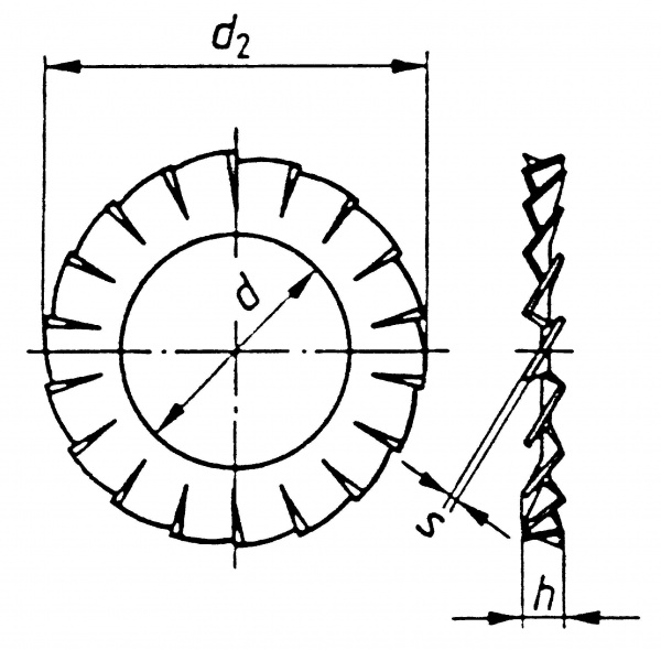 купить TOOLCRAFT A6,4 D6798 194756 Faecherscheiben Innen-D