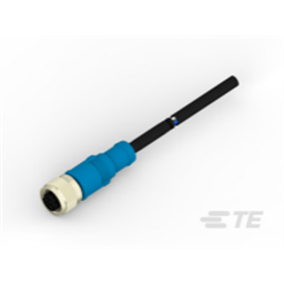 купить T4151310502-003 TE Connectivity M12  Cable Assembly Single Ended Female Straight / 1500 mm PVC Cable, 2 wire / UNShielded