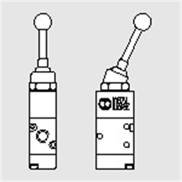 купить 7010001400 Metal Work 70 series valve manual couplings 1/8" 3/2 axial lever bistable