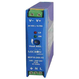 купить MDP18-24A-1C Micron 18W x 24Vdc DIN-Rail mounted switching power supply