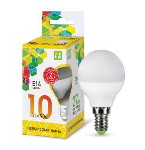 купить Лампа светодиодная LED-ШАР-std 10Вт 230В E14 3000К 900Лм ASD 4690612015446
