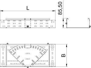 купить Угол для лотка регулируемый 100х85 RBMV 810 FT OBO 6040600