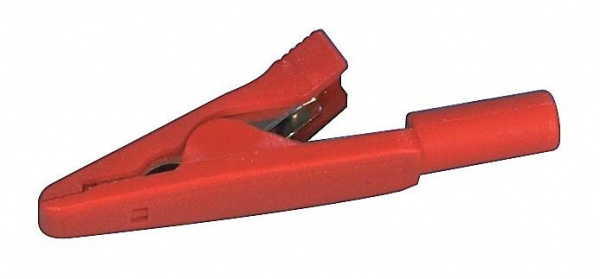 купить Krokodilklemme Steckanschluss 2 mm CAT I Rot SKS H