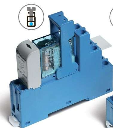 купить Модуль интерфейсный электромеханич. реле 2CO 8А AgNi 24В DC (чувствит.) IP20 винт. клеммы пластик. FINDER 485270240050spa