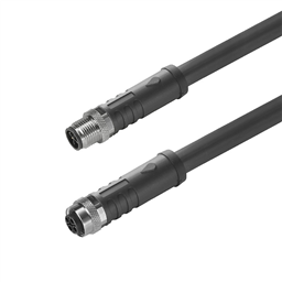 купить 2050270600 Weidmueller Sensor-actuator Cable (assembled) / Sensor-actuator Cable (assembled), Connecting line, M12 / M12, No. of poles: 4, pin, straight - socket, straight