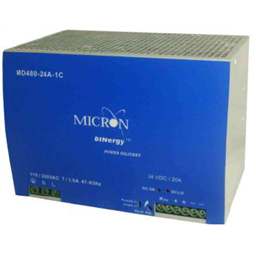купить MD480-48A-1C Micron 480W x 48Vdc DIN-Rail mounted switching power supply