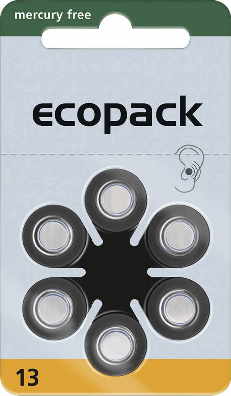 купить ecopack ECO13 Knopfzelle ZA 13 Zink-Luft 285 mAh 1
