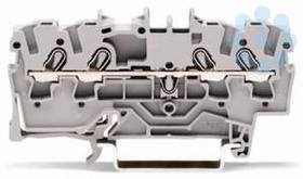 купить Клемма проходная 4-проводн. 0.25 - 2.5кв.мм для TS 35 сер. WAGO 2002-1401