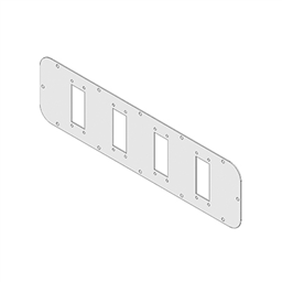 купить 43871 Icotek FP-AE 534|149-4 / Cable flange plate, 4 x cut-out 36 x 86 mm, for Rittal AE, IP54