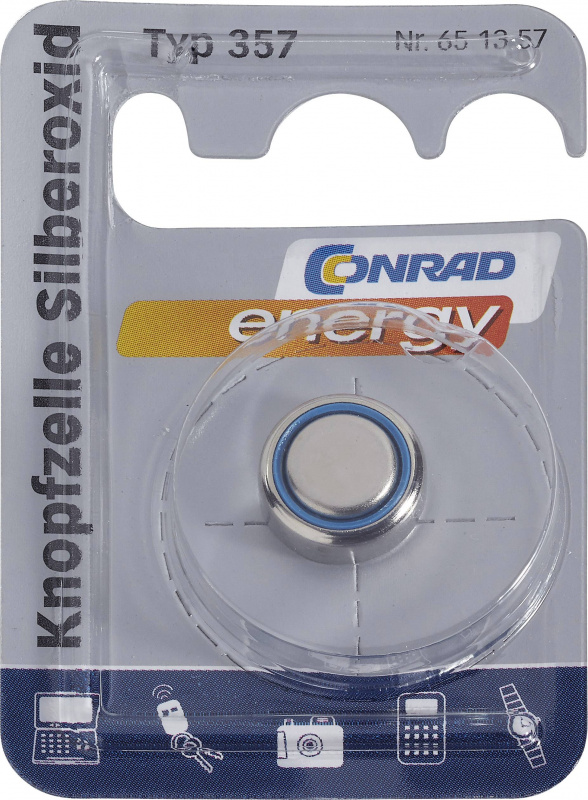 купить Conrad energy  Knopfzelle 357 Silberoxid 165 mAh 1