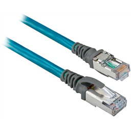 купить 1585J-M8CBJM-0M3 Allen-Bradley EtherNet Cable: RJ45 / PVC Cable / 8 Conductors / Shielded / Male: Straight, Male: Straight / Teal / 0.3m (0.984 ft)