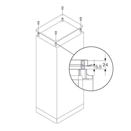 купить Проставка для вент. шкафа IP20 ABB AE1015