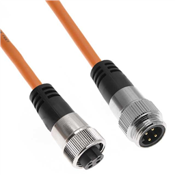 купить FFIN-4MFPX-2M-SS Mencom PVC Cable - 18 AWG - 300 V - 8A / 4 Poles Male Straight to Female Straight Plug 2 m