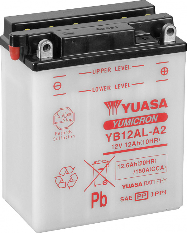 купить Yuasa YB12AL-A2 Motorradbatterie 12 V 12.6 Ah  Pas