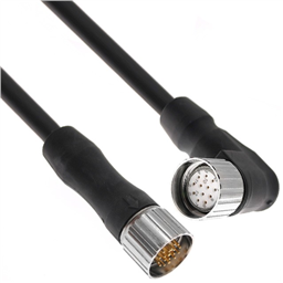 купить MCVP-19MFRP-1M Mencom PUR Cable - 18/22 AWG - 150 V - 1/10A / 19 Poles Male Straight to Female Straight Plug 1 m