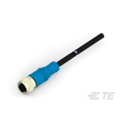купить T4151310504-005 TE Connectivity M12  Cable Assembly Single Ended Female Straight / 5000 mm PVC Cable, 4 wire / UNShielded