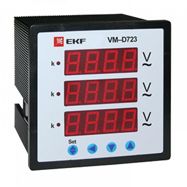 купить Вольтметр цифровой VM-D963 на панель 96х96 трехфазный EKF vm-d963