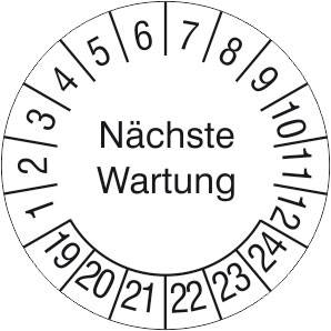 купить Pruefplakette Naechste Wartung 2019-2024 Weiss Folie