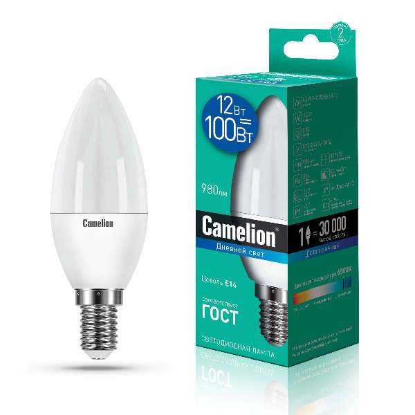 купить Лампа светодиодная LED12-C35/865/E14 12Вт 220В Camelion 13691
