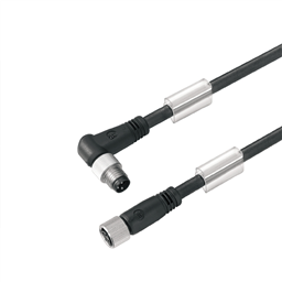 купить 1073021000 Weidmueller Sensor-actuator Cable (assembled) / Sensor-actuator Cable (assembled), Connecting line, M8 / M8, No. of poles: 3, Cable length: 10 m, pin, angled - bush straight