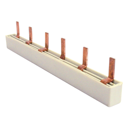 купить 546397 General Electric Insulated pin type busbar 10mm? 3-phase+auxiliary 9x(1P+aux) or 3x3P MCB's Hti