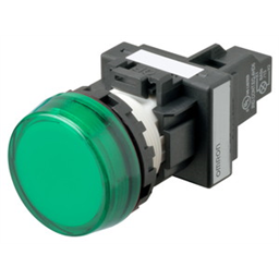 купить M22N-BC-TGA-GC Omron Indicator (Cylindrical 22-dia.), Cylindrical type (22/25 mm dia.), Resin flat sculpture type, Lighted, LED, Green, 24 VAC/VDC, Screw terminal (M3.5), IP66