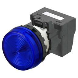 купить M22N-BN-TAA-AB-P Omron Indicator (Cylindrical 22-dia.), Cylindrical type (22/25 mm dia.), Plastic flat, Lighted, LED, Blue, 12 VAC/VDC, Push-In Plus Terminal Block, IP66