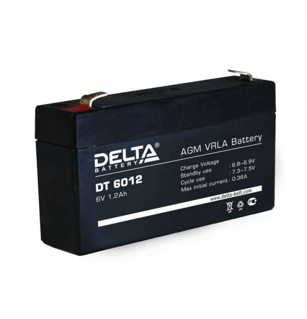 купить Аккумулятор 6В 1.2А.ч Delta DT6012