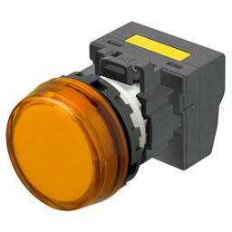 купить M22N-BC-TOA-OE-P Omron Indicator (Cylindrical 22-dia.), Cylindrical type (22/25 mm dia.), Resin flat sculpture type, Lighted, LED, Orange, 200 VAC, Push-In Plus Terminal Block, IP66