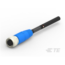 купить T4161310008-005 TE Connectivity M12  Cable Assembly Single Ended Female Straight / 5000 mm PVC Cable, 8 wire / Shielded