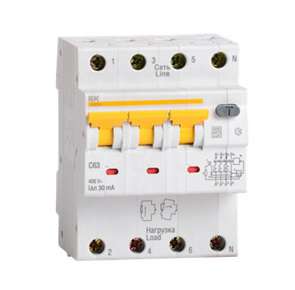 купить Выключатель автоматический дифференциального тока 4п C 6А 10мА тип A 6кА АВДТ-34 ИЭК MAD22-6-006-C-10