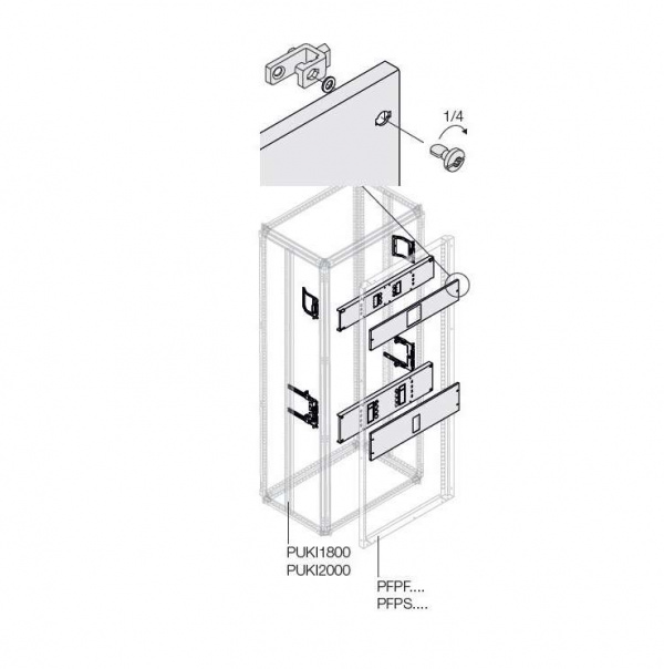 купить Комплект T7 3/4P FIX блок. мотор. W=600мм ABB 1STQ007900A0000