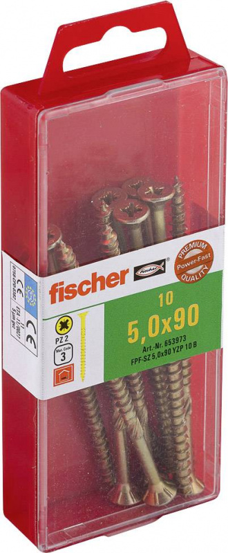 купить Fischer  653973 Senkkopfschrauben 5 mm 90 mm Kreuz