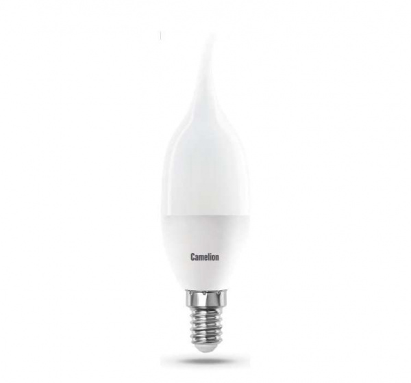 купить Лампа светодиодная LED7-CW35/830/E14 7Вт свеча на ветру 3000К тепл. бел. E14 530лм 220-240В Camelion 12075