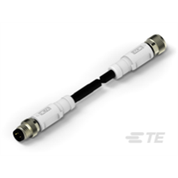 купить T4052113003-003 TE Connectivity M8 to M8 Cable Assembly Double-Ended Straight Male To Straight Female / 1500 mm PVC Cable, 3 wire / Unshielded